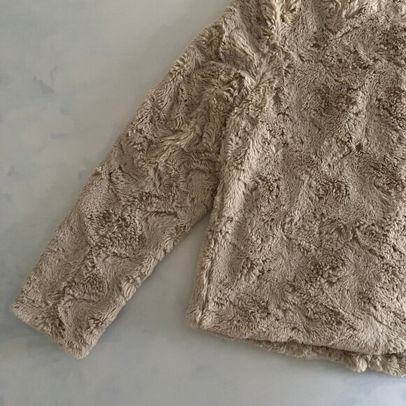 C+D+M Faux Fur Button Front Cream Sherpa Jacket - Picture 7 of 8